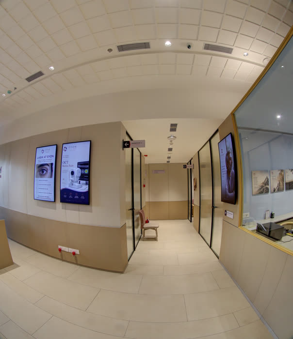 Corridor at EYON Eye & Laser Institute, Kharadi, Pune
